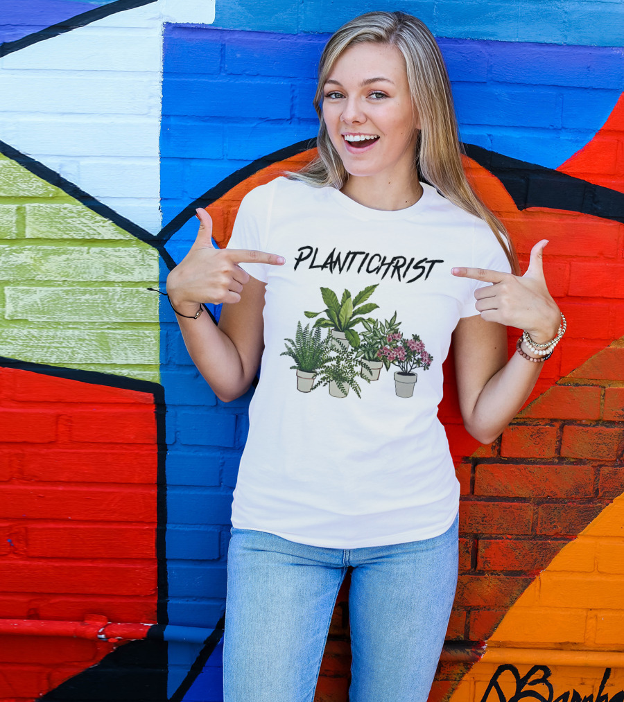 PLANTICHRIST Houseplants Collection With Text T-Shirt