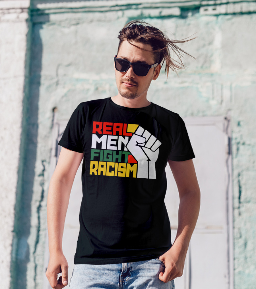 Real Men Fight Racism Silas Young Fist T-Shirt