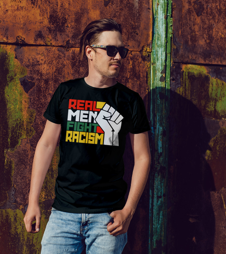 Real Men Fight Racism Silas Young Fist T-Shirt