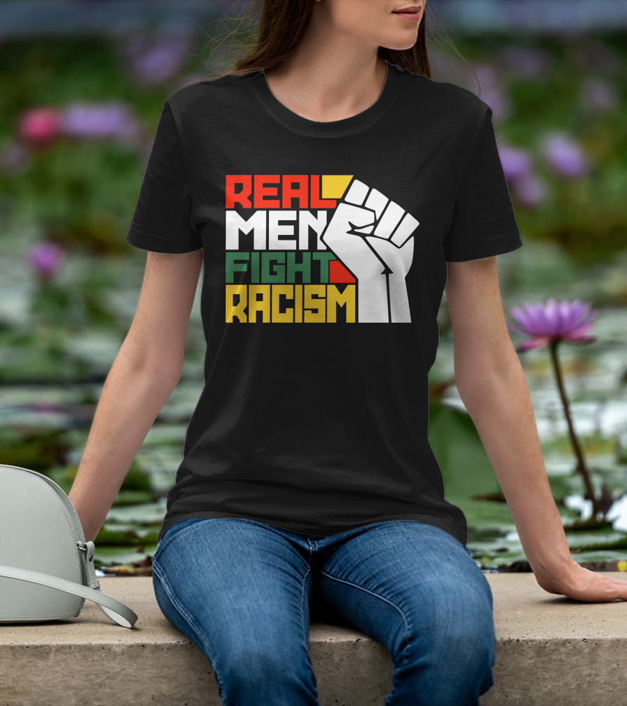 Real Men Fight Racism Silas Young Fist T-Shirt