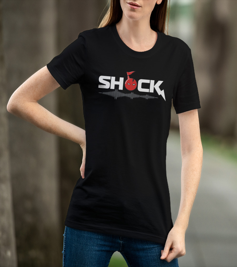 San Francisco Shock Sf Shock X O2 Blast Red Logo With Audio Wave T-Shirt