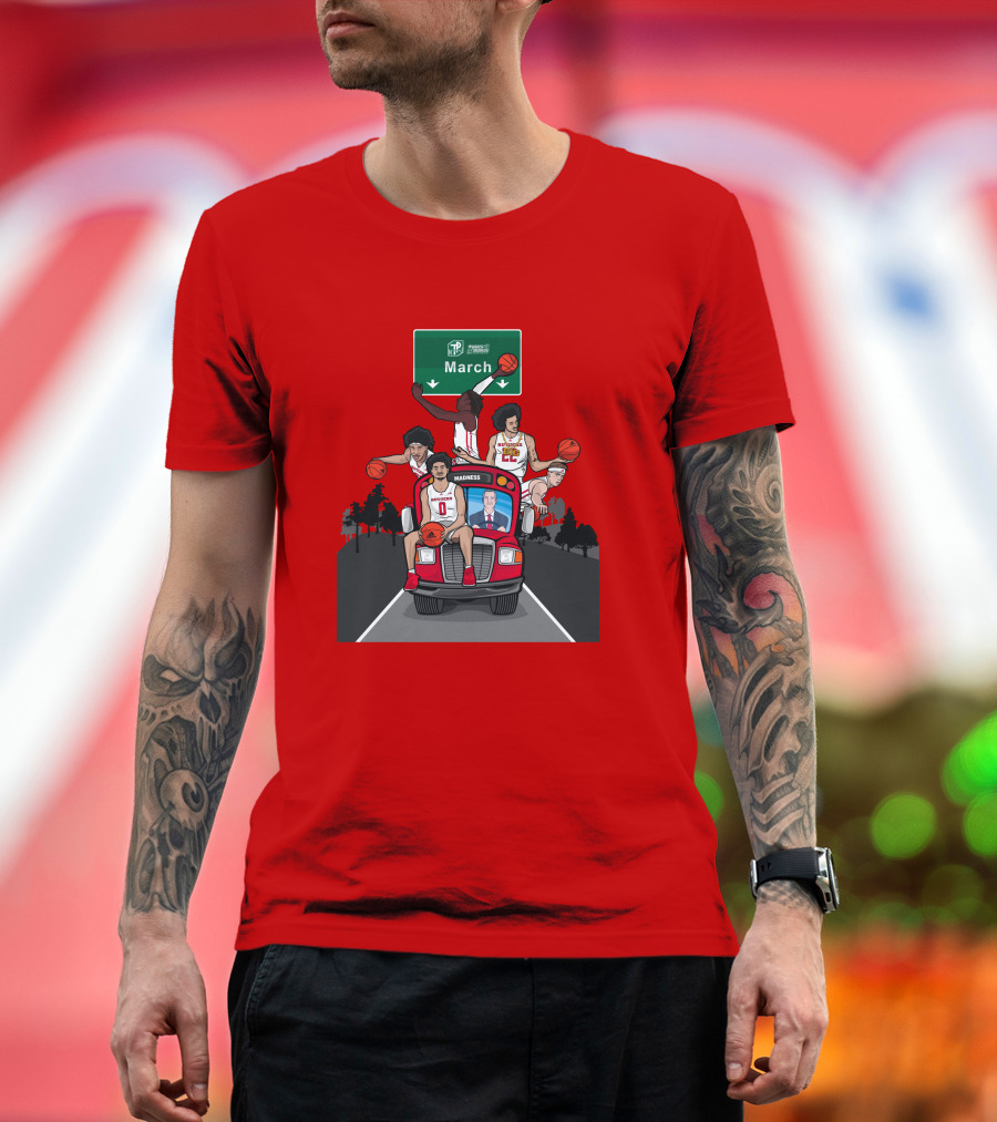 Coach Pikiell The Scarlet Knights Basketball Road To March Madness T-Shirt