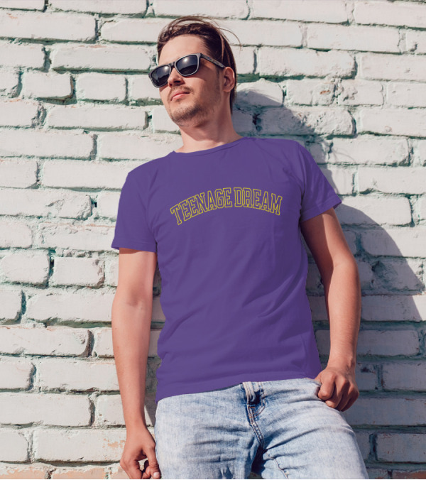 Olivia Rodrigo Teenage Dream Merch Purple Text T-Shirt