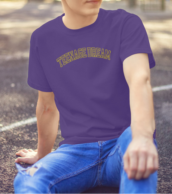 Olivia Rodrigo Teenage Dream Merch Purple Text T-Shirt