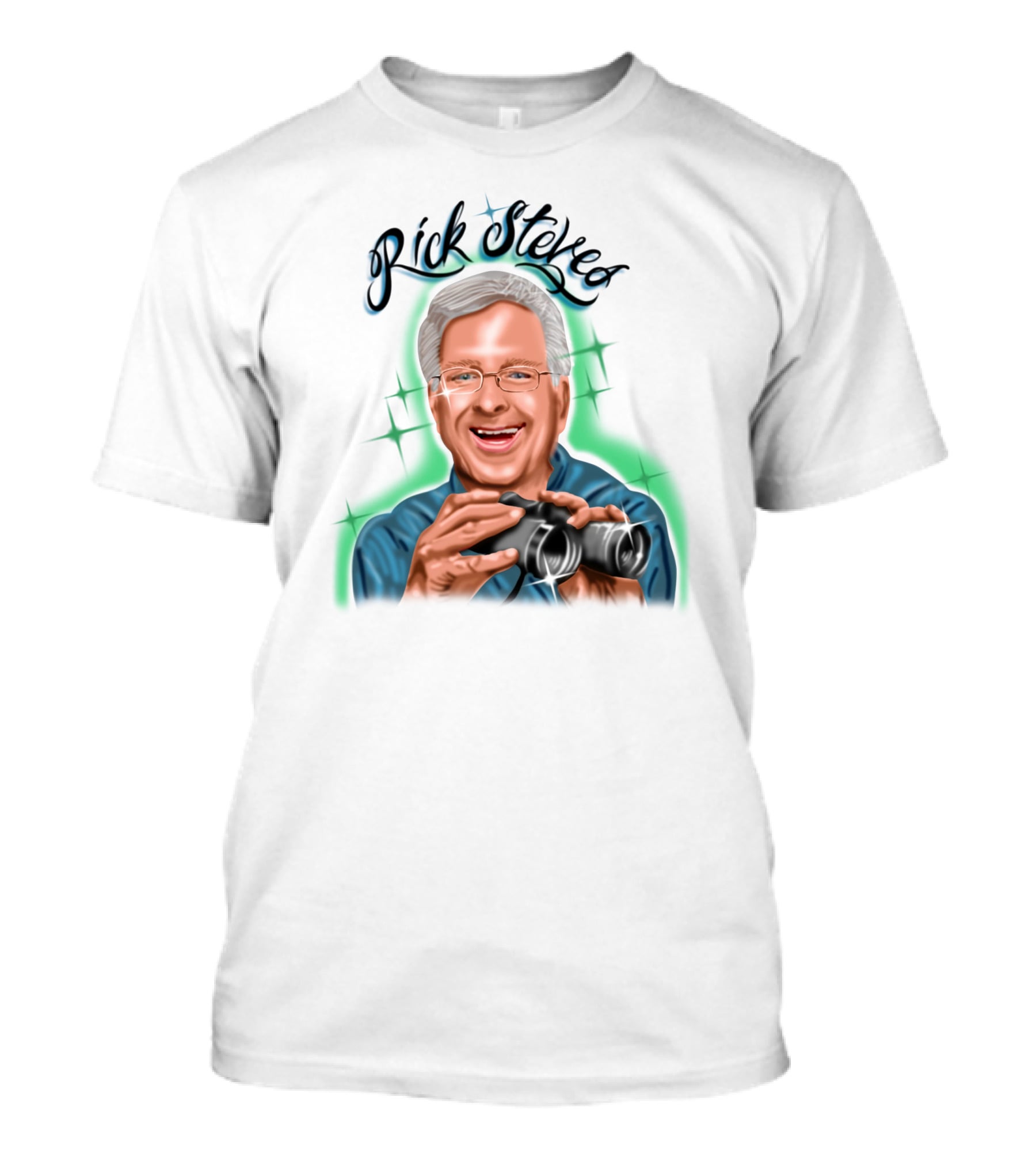 Samborghini Merch Rick Steves Binoculars T-Shirt