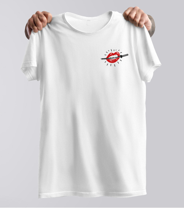 Women And Weapons Merch Katana Lips NFT Holder T-Shirt