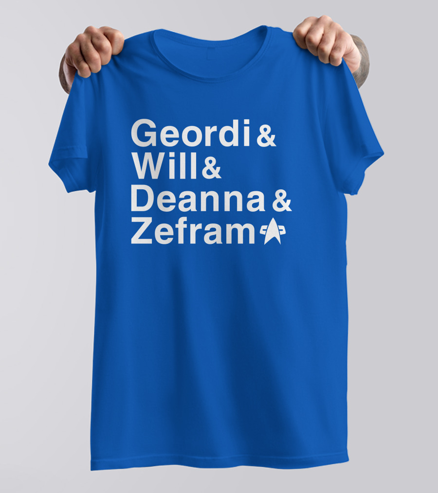 Geordi And Will And Deanna And Zefram Star Trek T-Shirt
