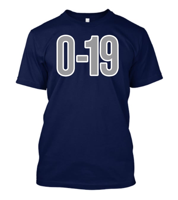 Casual Hoya Celebrate Georgetown's Record 0 19 Navy Blue T-Shirt