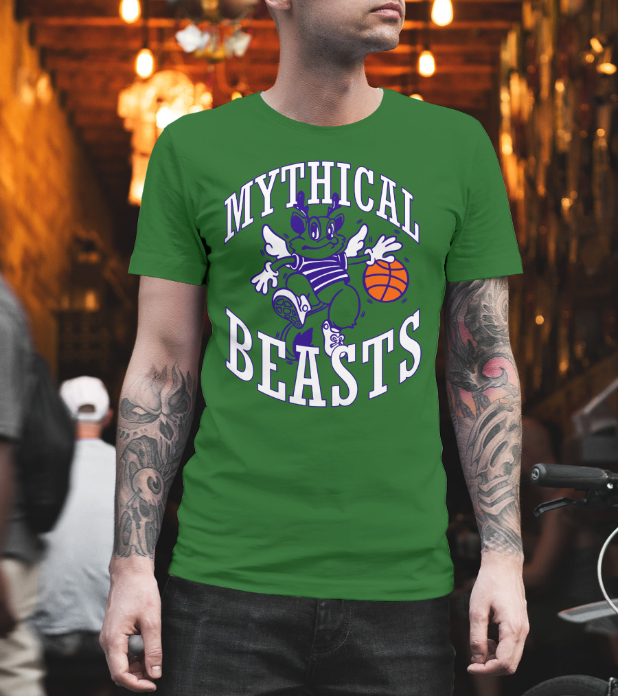 Mythical Beasts 90's B Ball Wings And Hoops T-Shirt