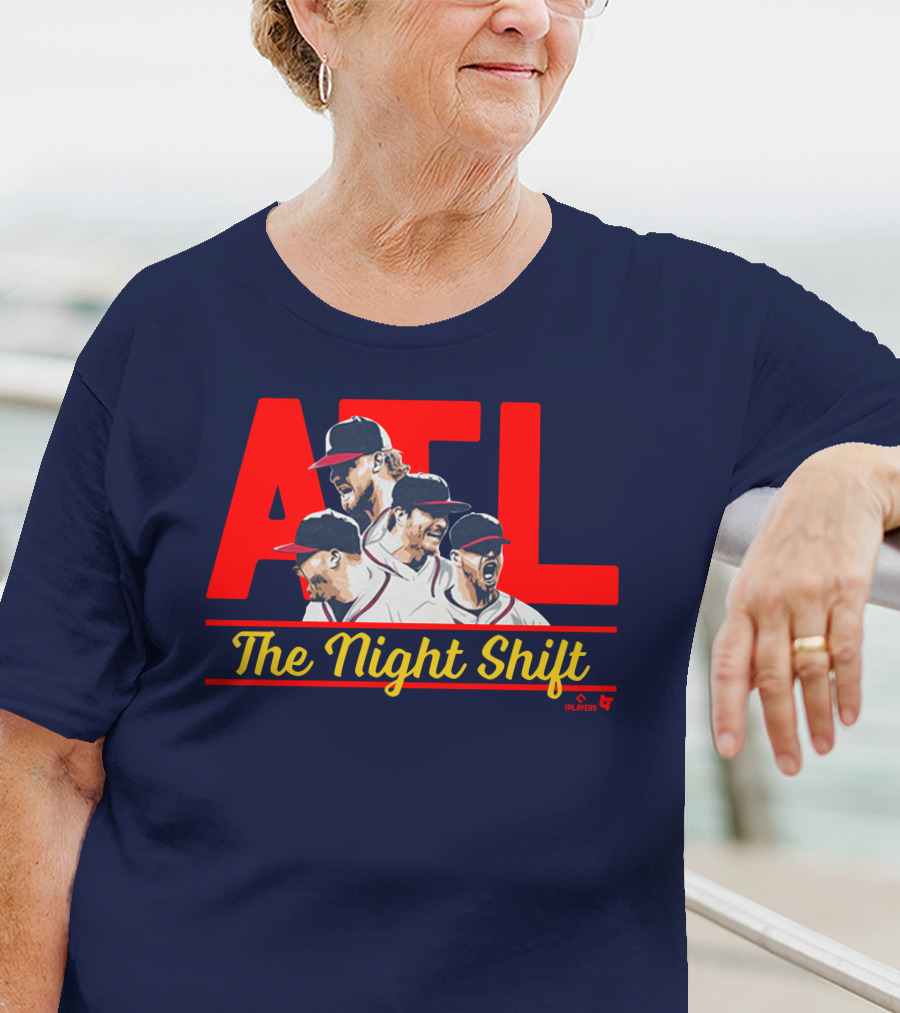 Breakingt Merch Atlanta The Night Shift Mlbpa Licensed ATL Players T-Shirt