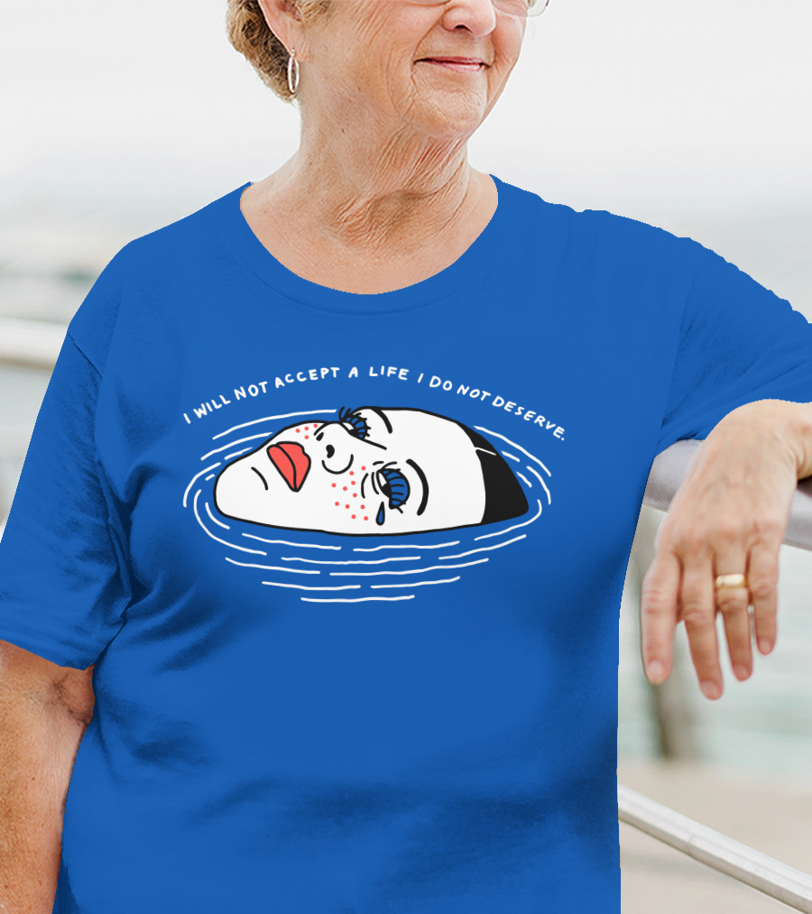 Mia Goth I Will Not Accept A Life I Do Not Deserve Floating Face T-Shirt