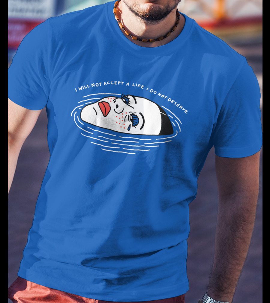 Mia Goth I Will Not Accept A Life I Do Not Deserve Floating Face T-Shirt