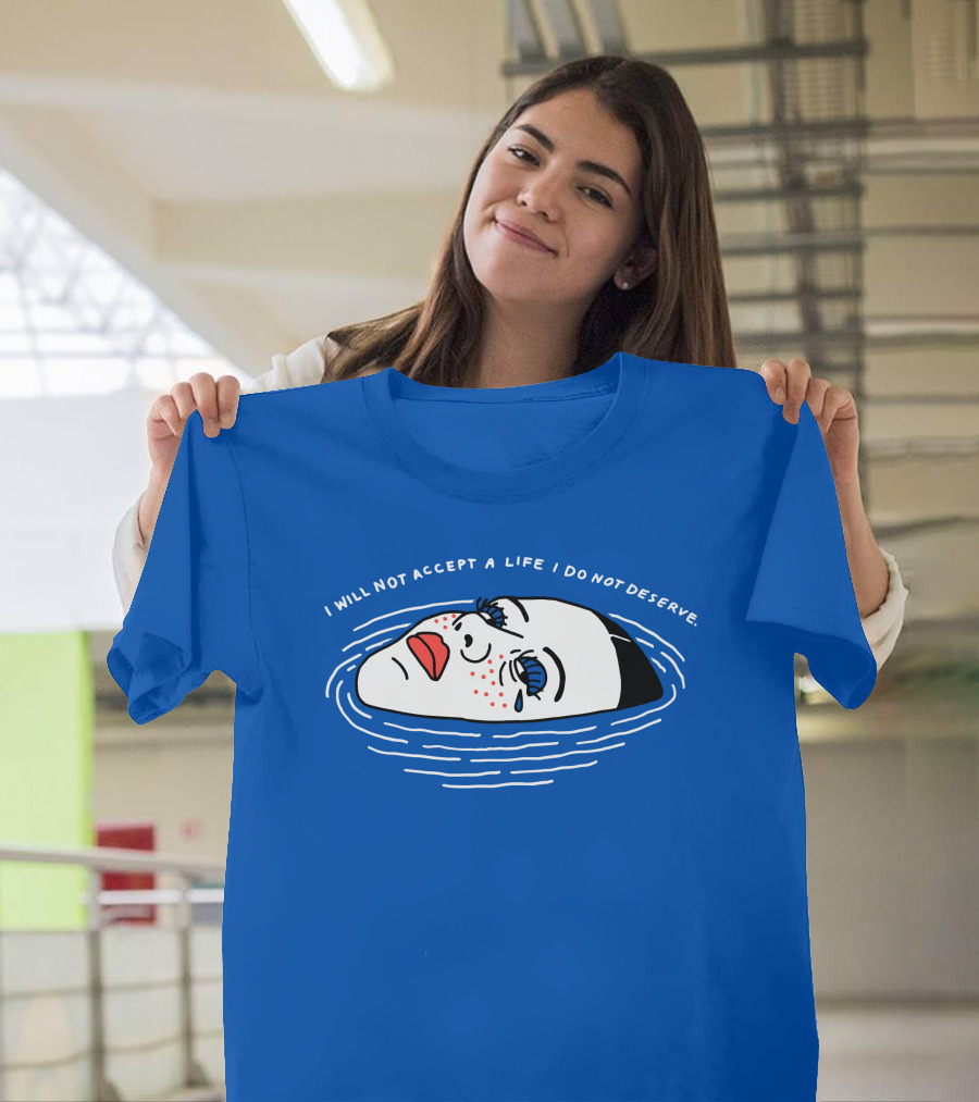 Mia Goth I Will Not Accept A Life I Do Not Deserve Floating Face T-Shirt