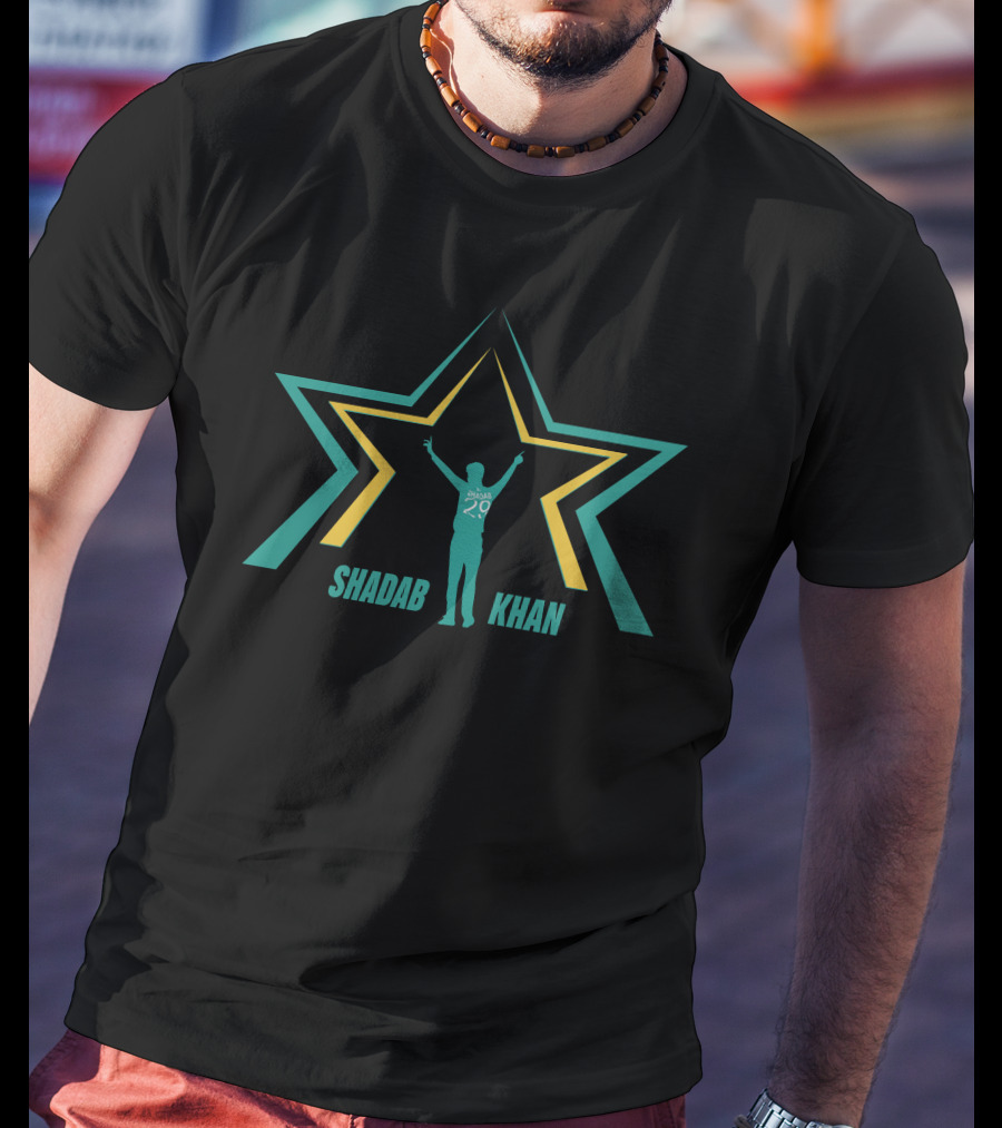 Shadab Khan Star Celebration Number 29 PCB Shop T-Shirt