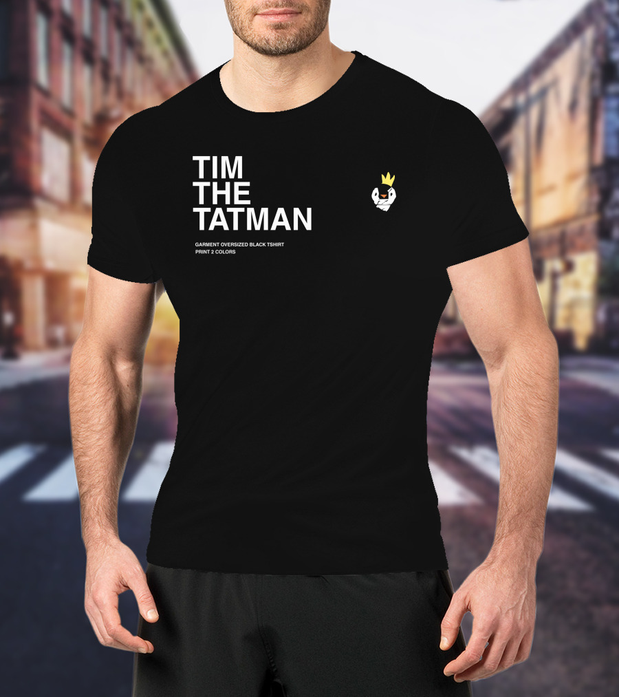 Timthetatman Garment Oversized Black Tshirt Print 2 Colors T-Shirt