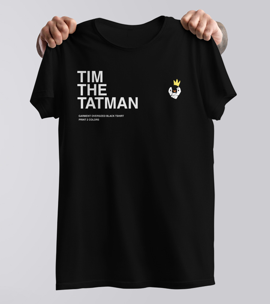 Timthetatman Garment Oversized Black Tshirt Print 2 Colors T-Shirt