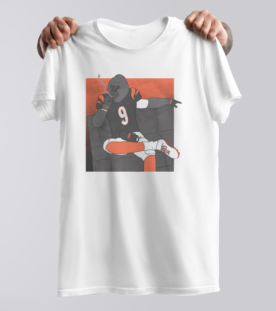 Hank Lockwood Harambe Cincinnati Football Smoker NFL Fan T-Shirt