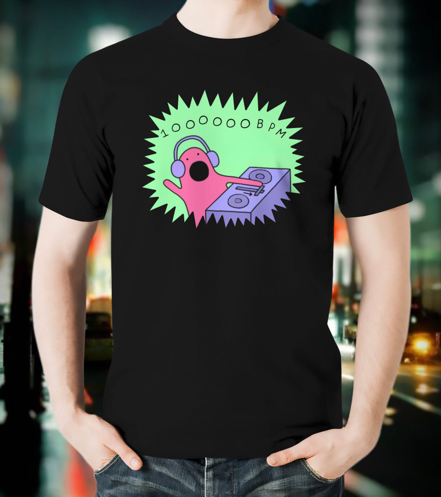 10OOOOBPM DJ Party Music Character T-Shirt