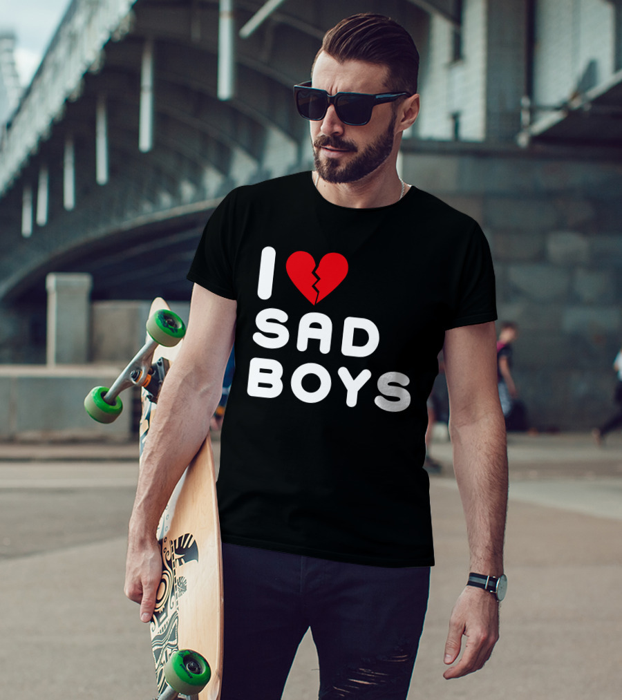 I Love Sad Boys Broken Heart T-Shirt