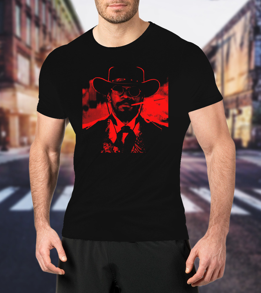 Django Unchained Red Suit Western Style Smoking Gunfighter T-Shirt