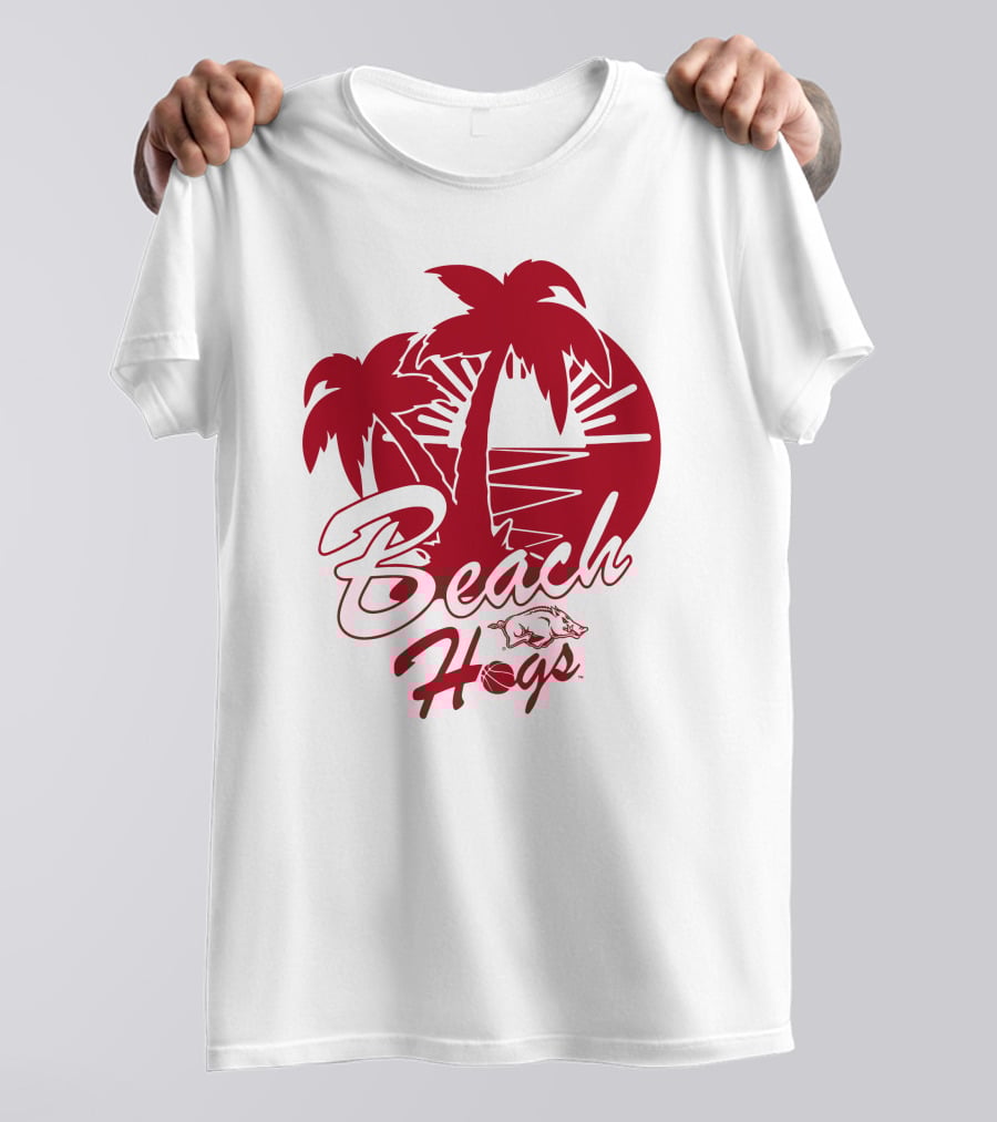 Beach Hogs Palms Sunset Razorbacks T-Shirt