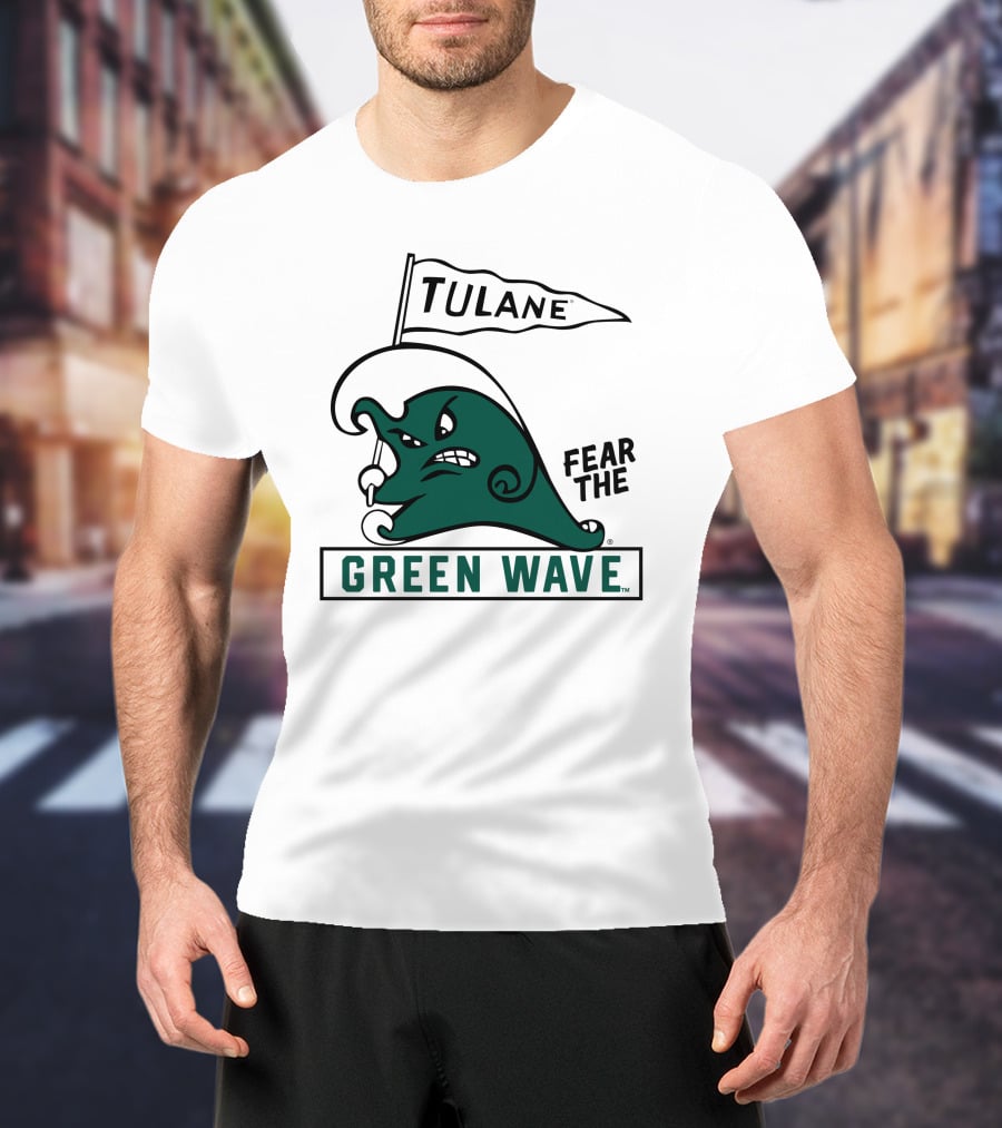Tulane Green Wave Fear The Green Wave Retro T-Shirt
