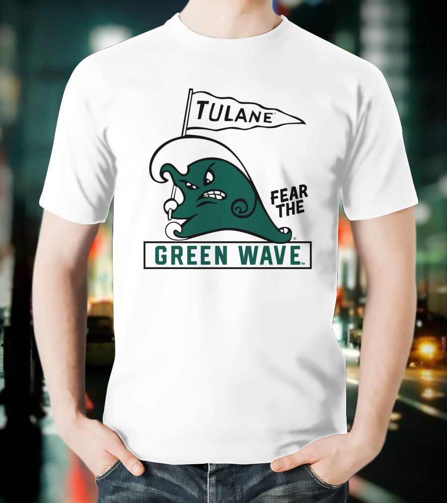 Tulane Green Wave Fear The Green Wave Retro T-Shirt
