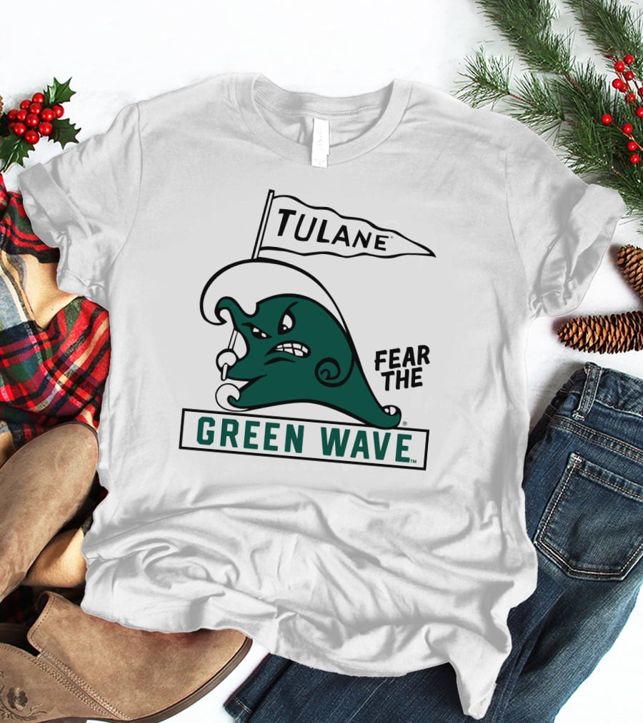 Tulane Green Wave Fear The Green Wave Retro T-Shirt