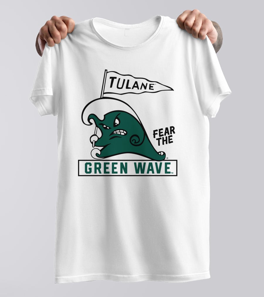 Tulane Green Wave Fear The Green Wave Retro T-Shirt