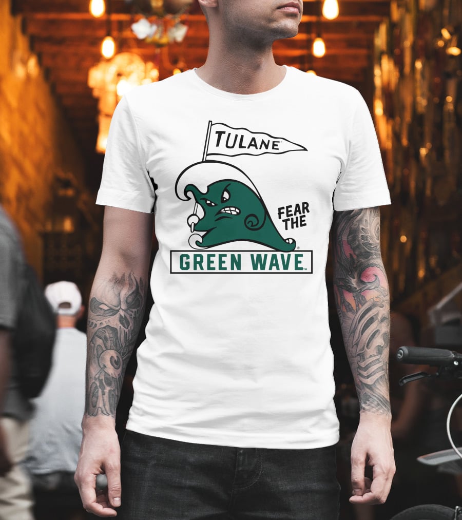 Tulane Green Wave Fear The Green Wave Retro T-Shirt