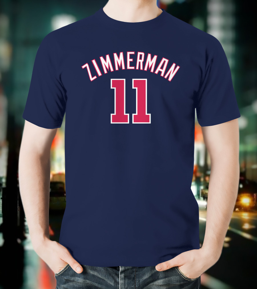Zimmerman 11 Baseball Jersey Navy Red T-Shirt