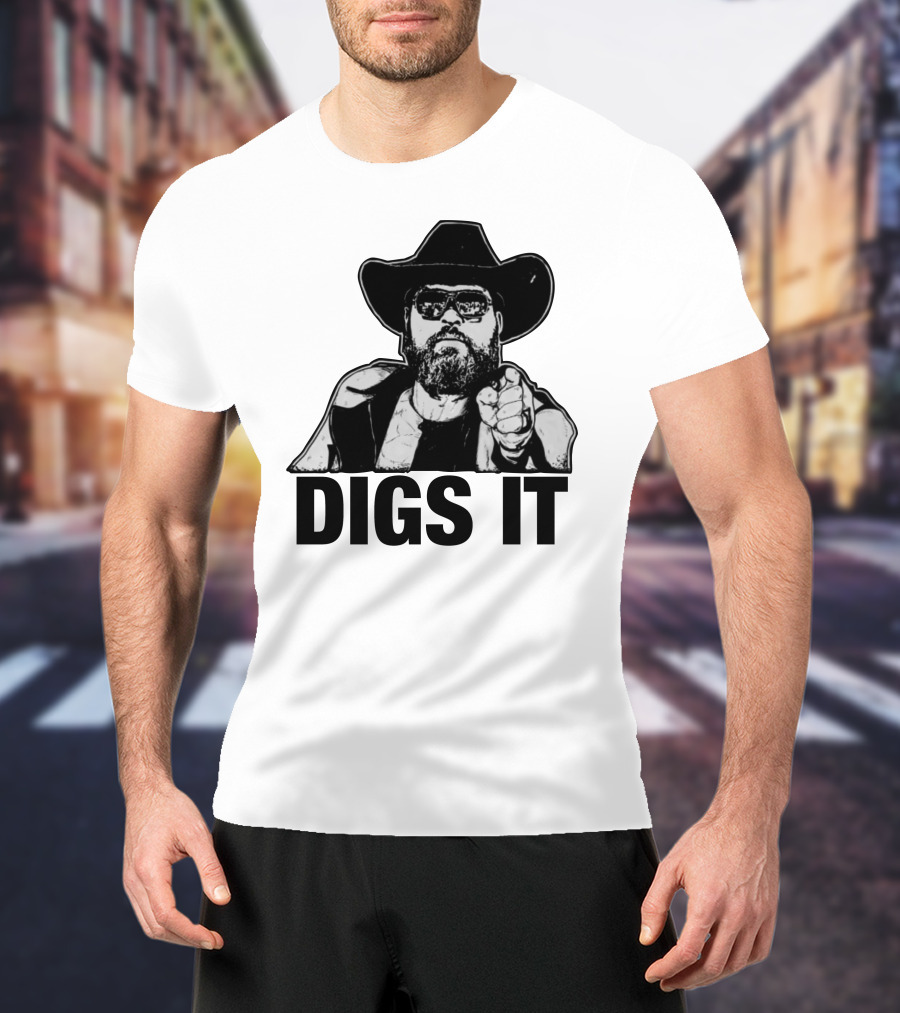 Pat McAfee Cowboy Style Digs It Rugged Look T-Shirt