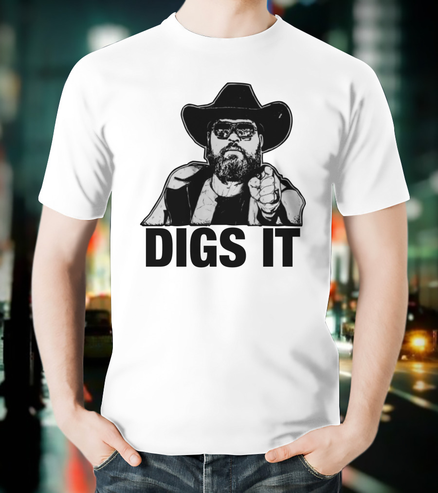 Pat McAfee Cowboy Style Digs It Rugged Look T-Shirt