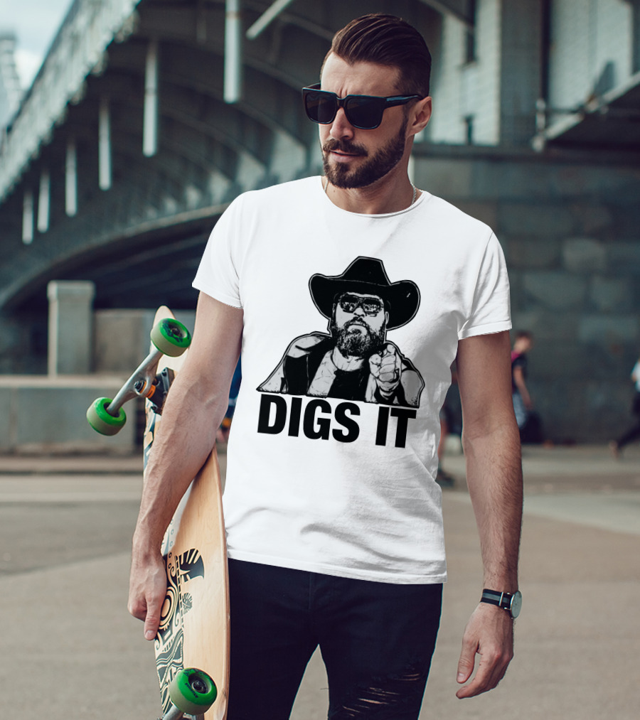 Pat McAfee Cowboy Style Digs It Rugged Look T-Shirt