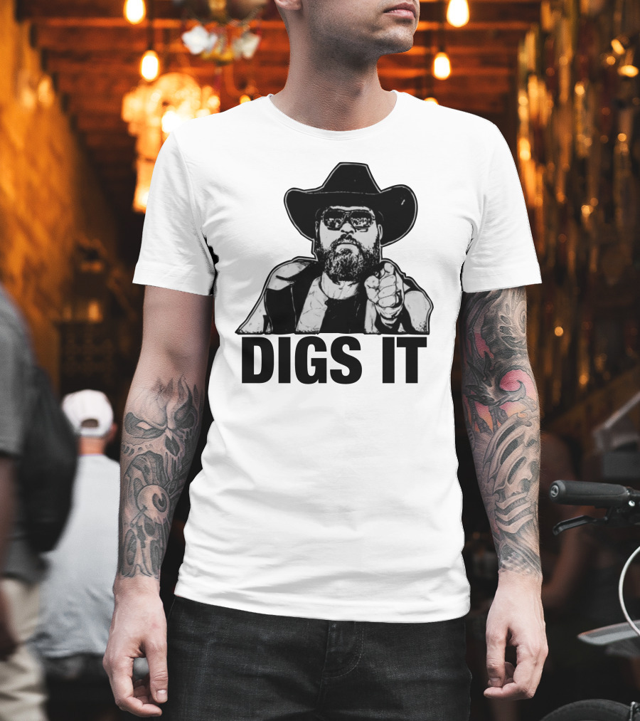 Pat McAfee Cowboy Style Digs It Rugged Look T-Shirt