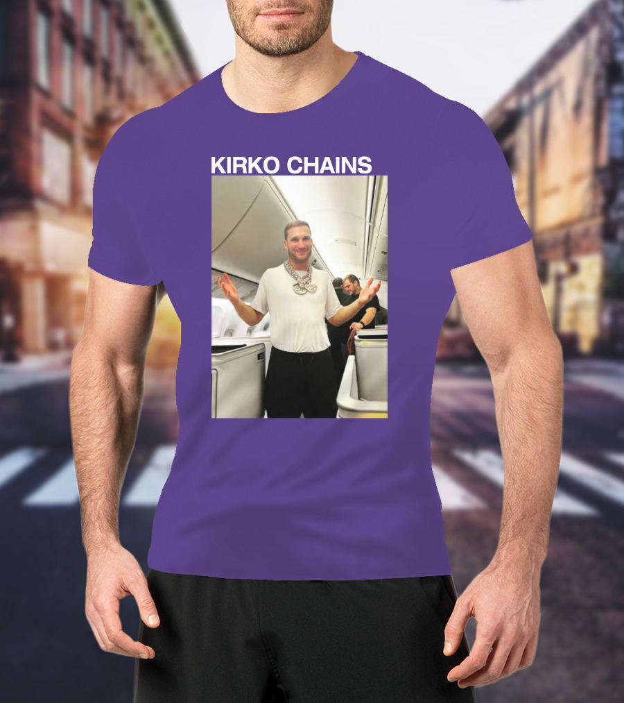 Kirko Chains Airplane Pose With Necklace T-Shirt