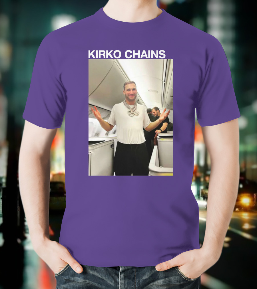 Kirko Chains Airplane Pose With Necklace T-Shirt