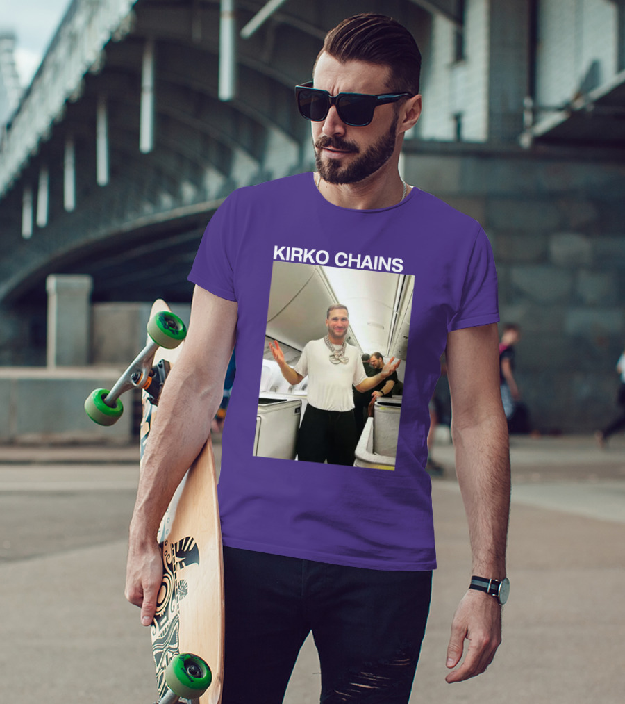 Kirko Chains Airplane Pose With Necklace T-Shirt