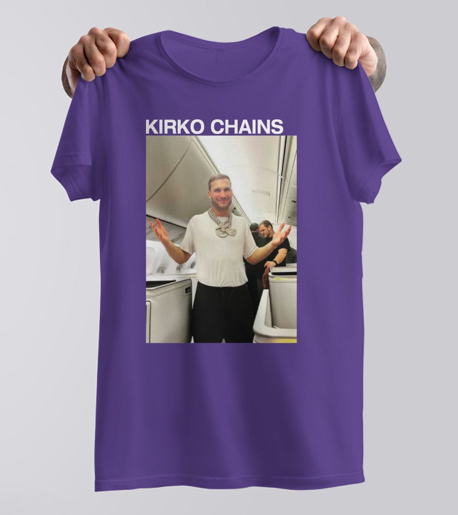 Kirko Chains Airplane Pose With Necklace T-Shirt