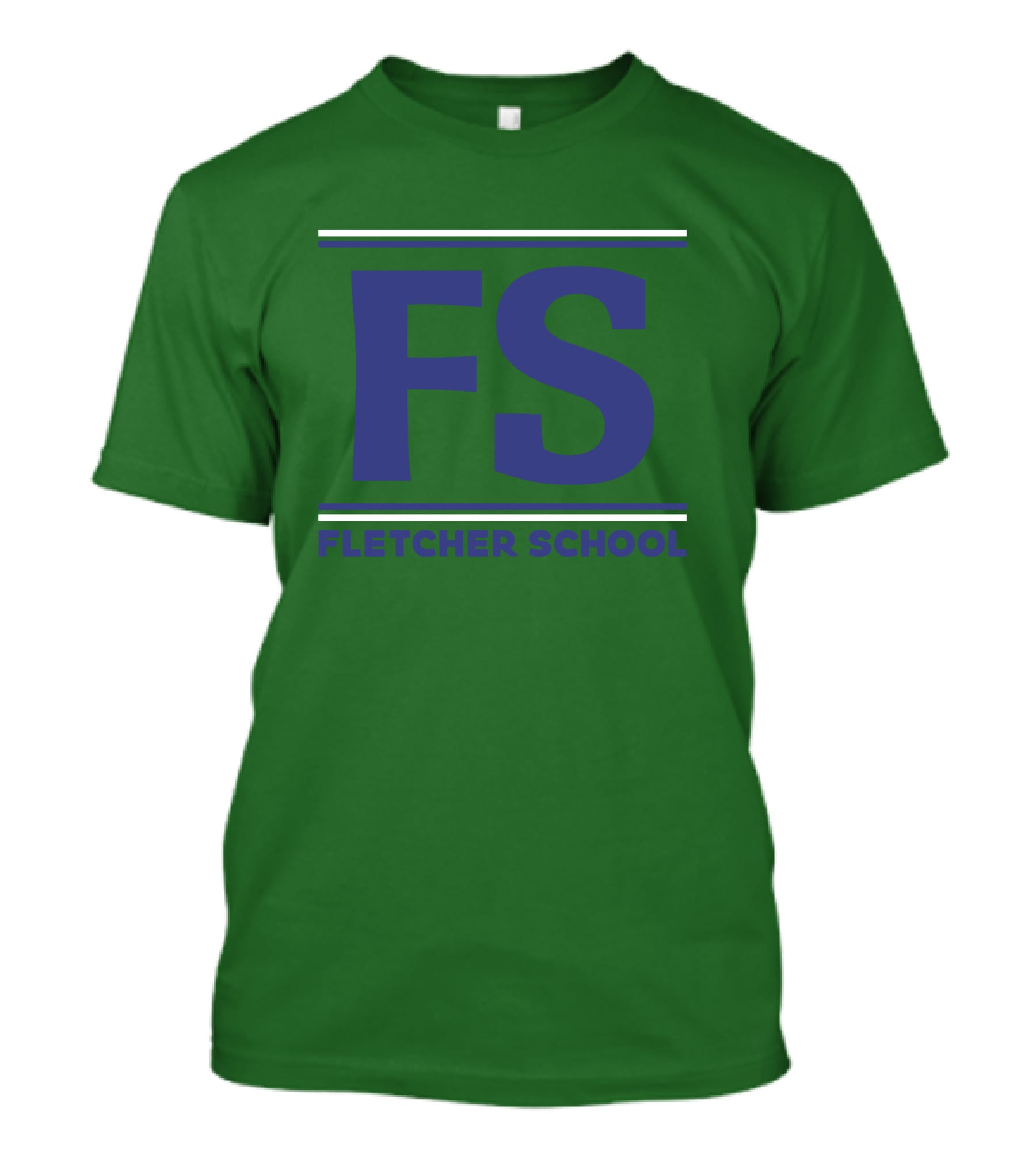 FS Fletcher School Green Background T-Shirt