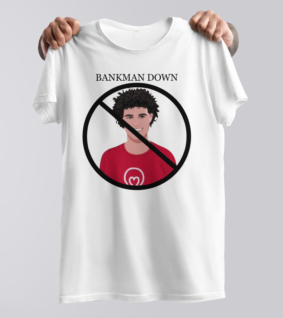 BANKMAN DOWN Red No Symbol Heart T-Shirt