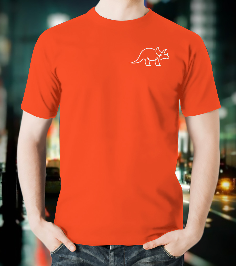 The Try Guys Dinosaur Outline Triceratops T-Shirt