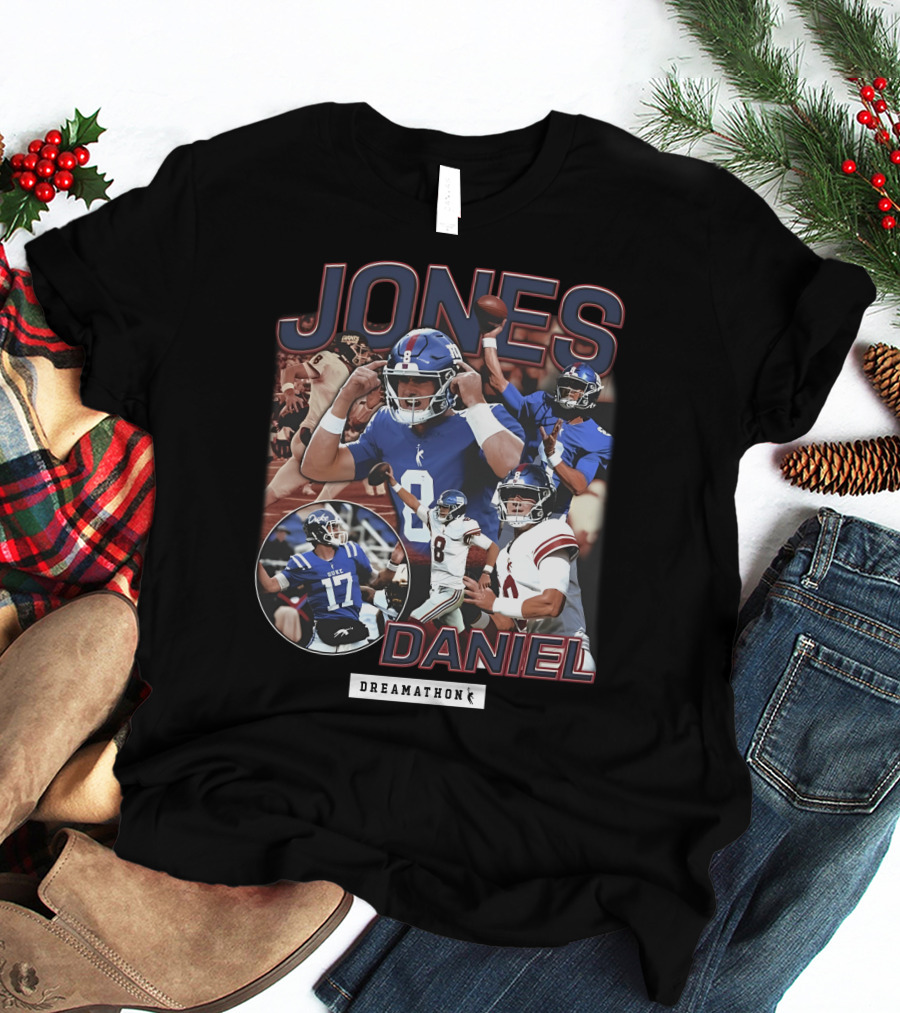 Jones Daniel Dreamathon Football Giants Quarterback Athlete T-Shirt