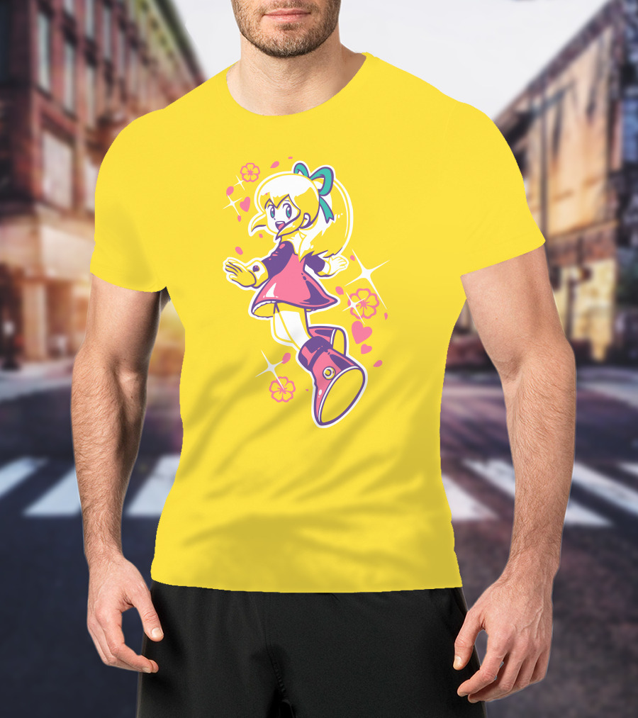 Good Luck Out There Cute Anime Girl With Flowers And Hearts T-Shirt