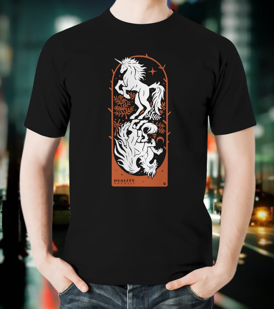 Duality Unicorn And Dragon Mystic T-Shirt