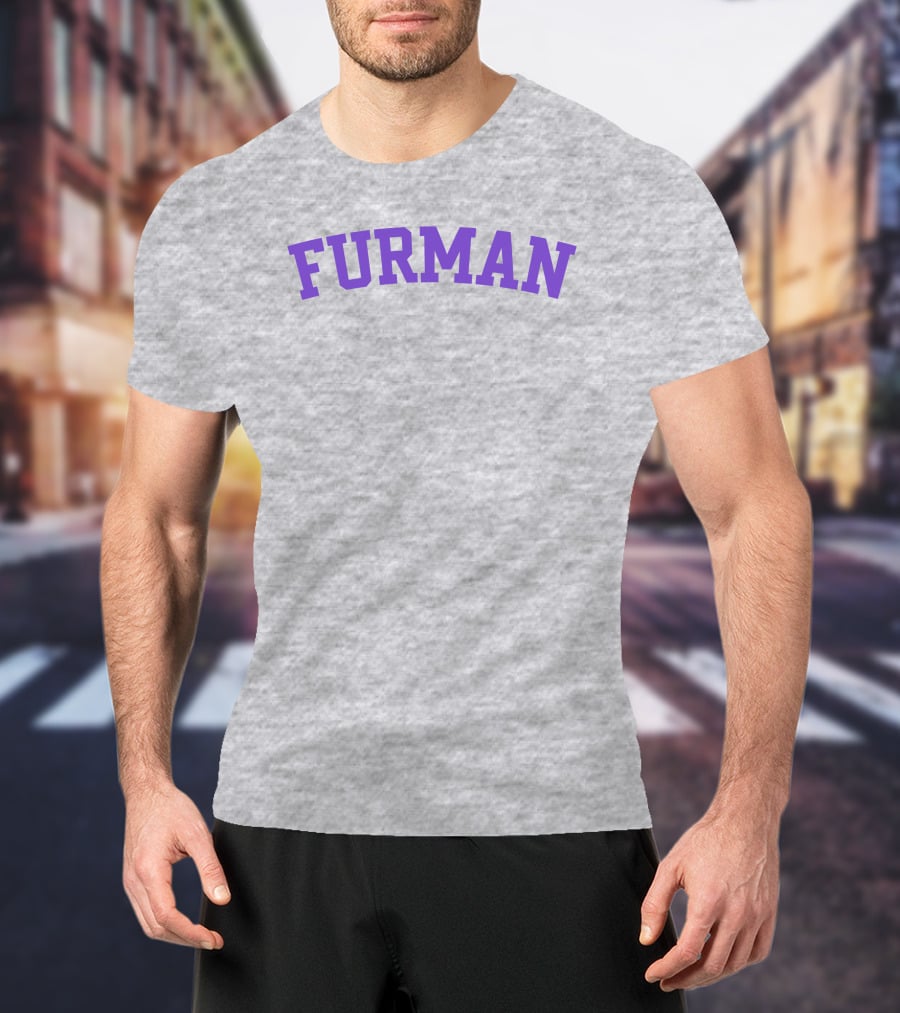 Furman University Purple Text T-Shirt