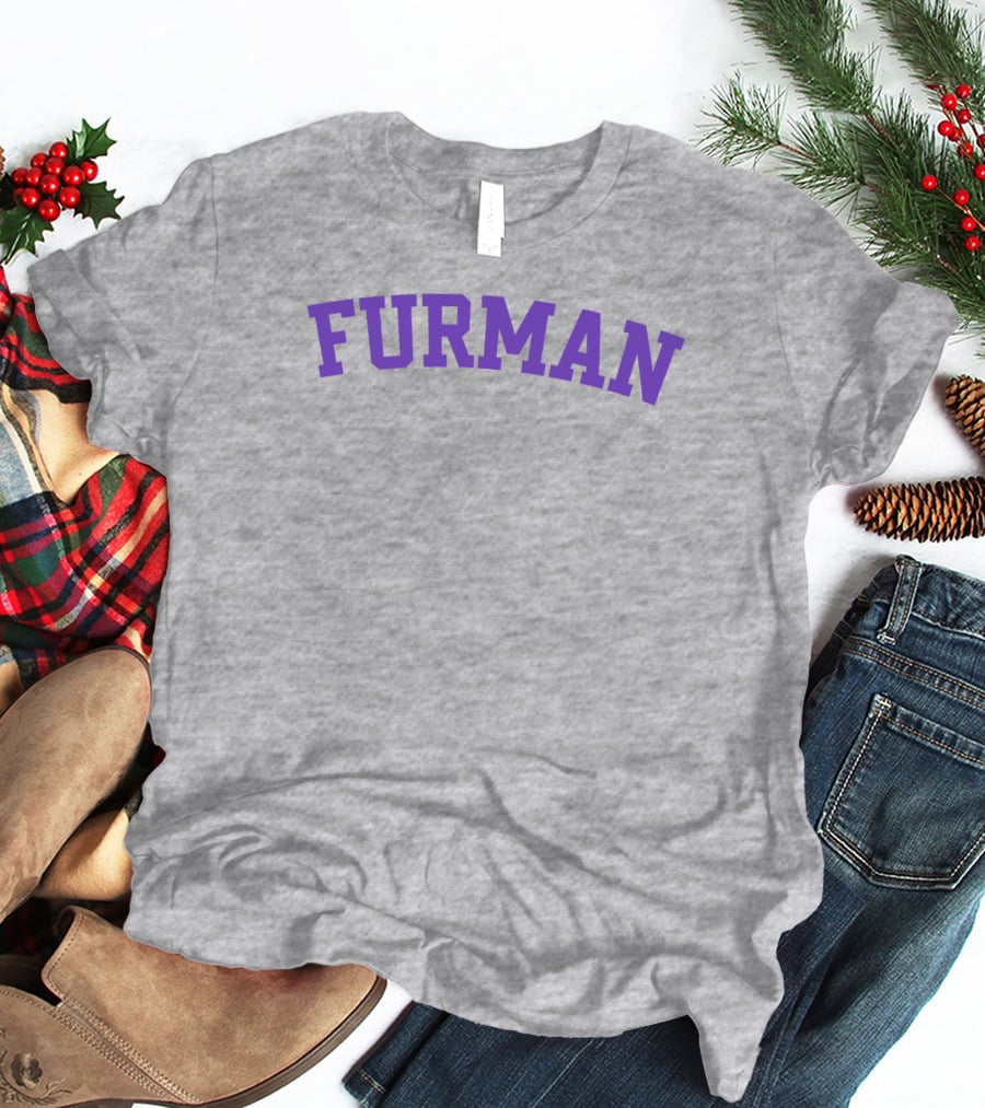 Furman University Purple Text T-Shirt