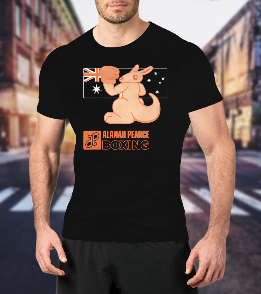 Alanah Pearce Boxing Kangaroo Australia Flag T-Shirt