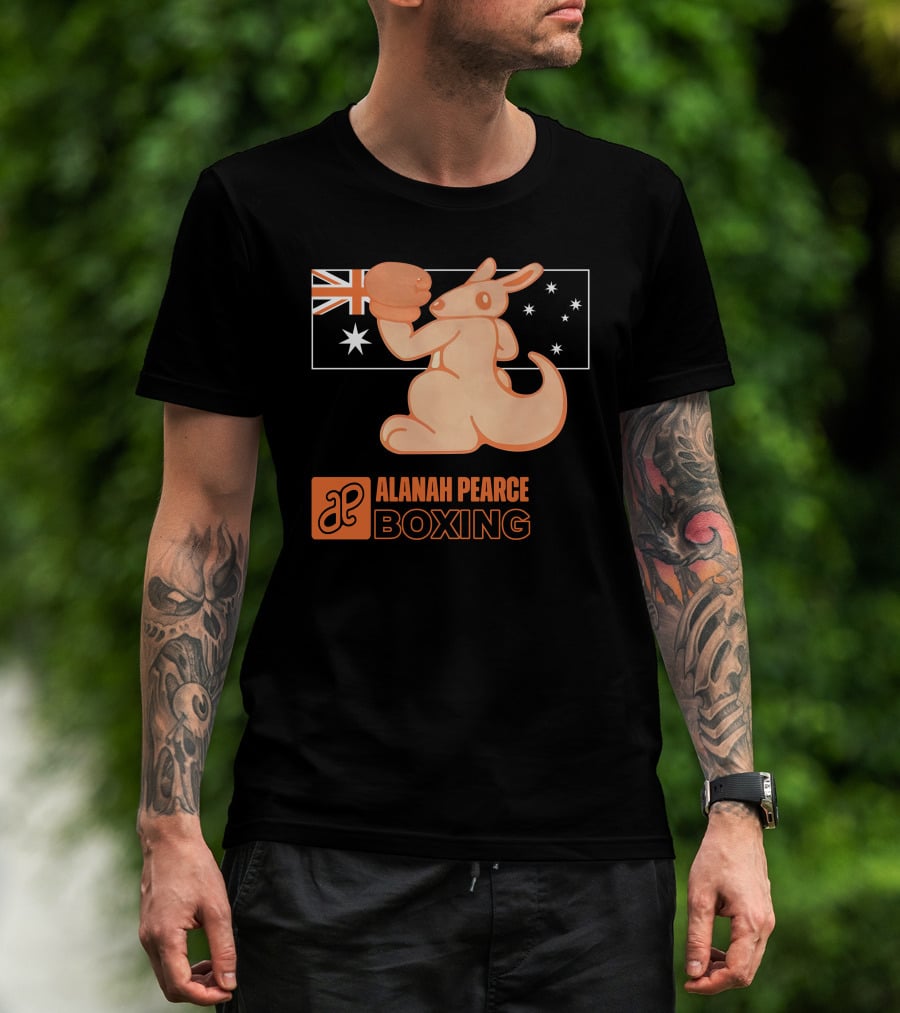 Alanah Pearce Boxing Kangaroo Australia Flag T-Shirt