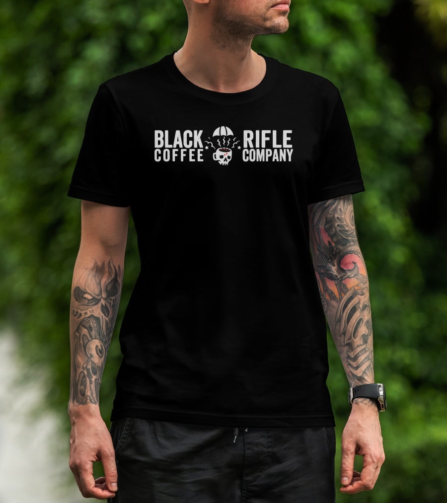 Black Rifle Coffee Company Skull Cup Parachute T-Shirt